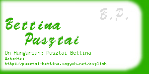 bettina pusztai business card